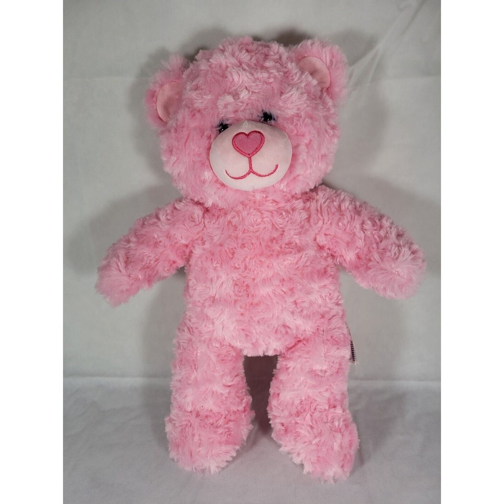 Build-A-Bear‎ Workshop Pink Teddy Bear 16" Plush Stuffed Animal BAB Heart Nose